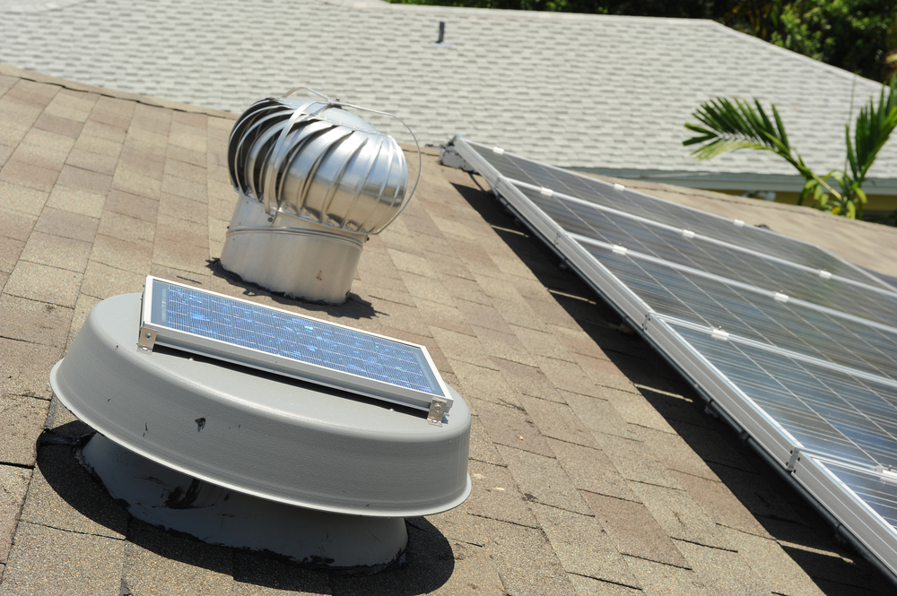 Solar,Powered,Attic,Fan,Helps,To,Cool,Down,Residential,Home